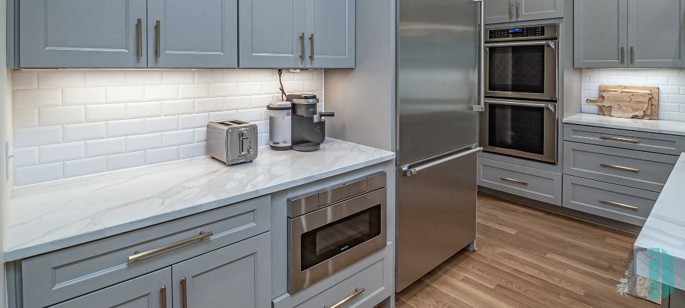 Gray Cabinets With Matching Countertops