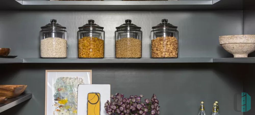 Custom Pantry with Gray Cabinets