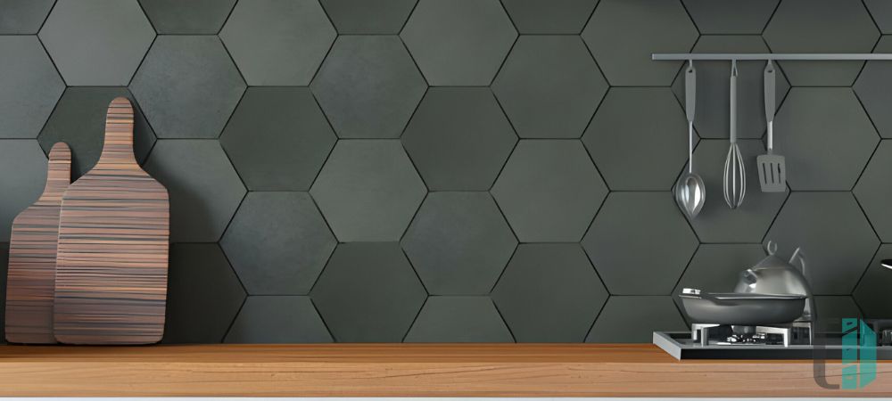 Gray Hexagon Tiles 